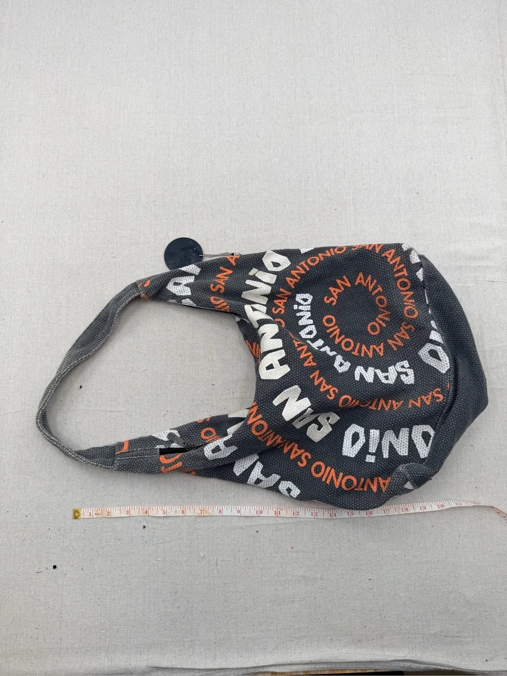 San Antonio Graphic Hobo Bag - Black & Orange